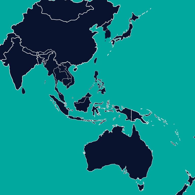 Map of Asia Pacific region