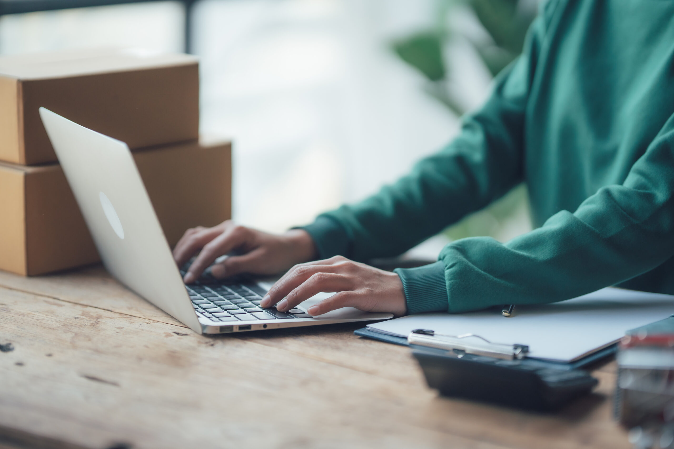 Startup small business entrepreneur or freelance Asian woman usi